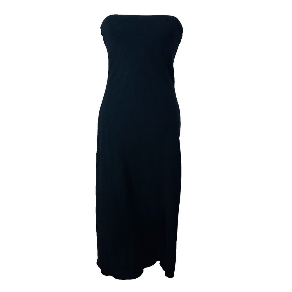 See You Monday Strapless Sheath Black Dress Sz M LBD Classic Elegant Wedding